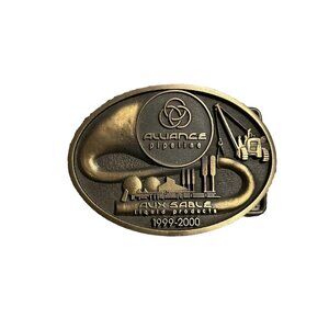MINTY Alliance Pipeline Liquid Products 1999-2010 Solid Brass Belt Buckle RARE